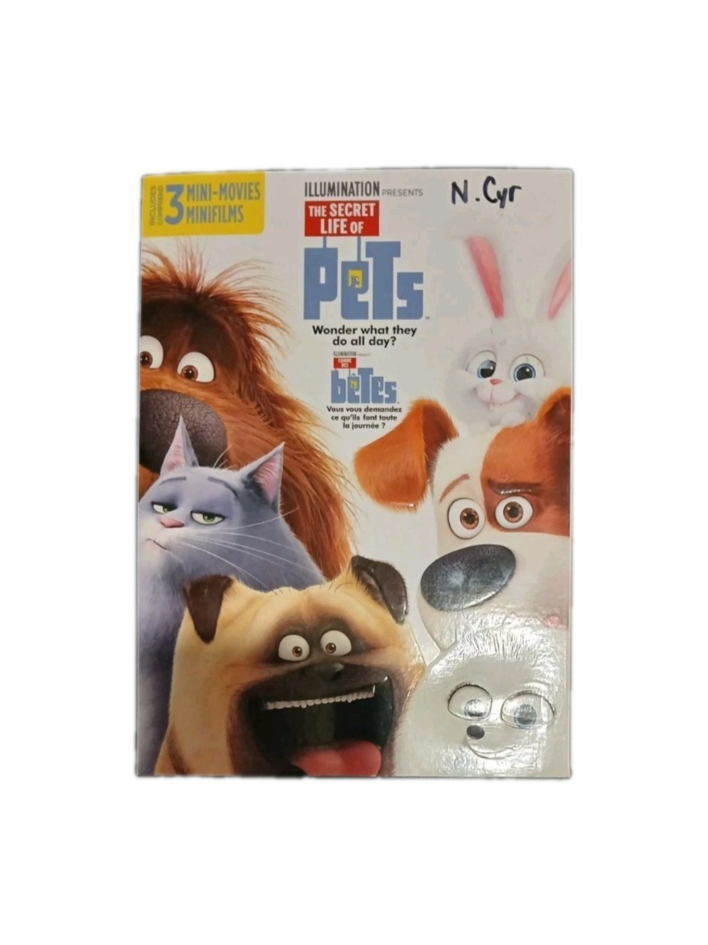 The Secret Life of Pets DVD 2016 Illumination Animated Family Movie 3 Mini Movie